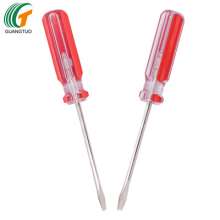Production and supply of 3*117mm mini transparent color bar slotted screwdriver, red color bar slotted screwdriver
