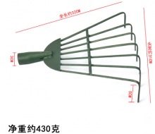 立锦搂草筢 铁扒子 钢耙子 树叶耙 爬草耙子 7齿耙草耙子 单头