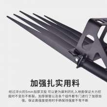 Wasteland reclamation tool is a heavy-duty tillage tool. Deep flipper rake. Agricultural manual plowing, loosening, digging, plowing fork and hoe