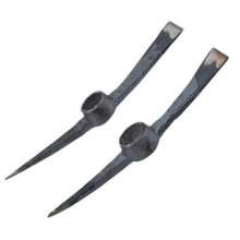 Forged orbital steel picks. Pickaxe. Foreign head. Agricultural tools Single-headed pointed hoe and pick hoe. Earth and stone tools