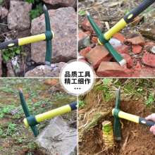多功能挖土挖树根工具军镐铁镐两用锄 镐头 户外纯钢羊镐 锄头小洋镐