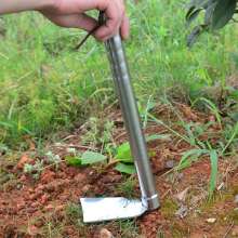 Thickened stainless steel garden hoe. hoe. Pickaxe. Household garden weeding planting hoe small square hoe