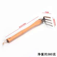 Lijin Stainless steel small hoe. Gardening garden small hoe, rake and Yang pick. Dual-purpose hoe. Beech hoe
