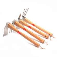 Lijin Stainless steel small hoe. Gardening garden small hoe, rake and Yang pick. Dual-purpose hoe. Beech hoe