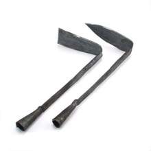 Forging a small hoe. A small head hoe for planting flowers and vegetables. Weeding hoe, one square head, pointed head