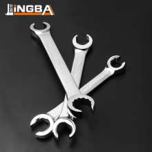 Mirror oil pipe wrench double-head open fork end wrench board auto auto repair and maintenance hardware tools