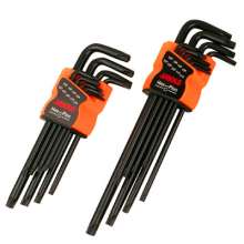 S2 Steel Nine-Piece Ball Head L Type Allen Wrench Set Bronze Metric Chrome Vanadium Steel Allen Wrench Set