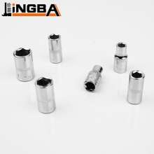 Metric 1/4 hexagon chrome vanadium steel short sleeve socket 4-14mm multi-specification car repair ratchet wrench socket head