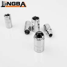 Metric 1/4 hexagon chrome vanadium steel short sleeve socket 4-14mm multi-specification car repair ratchet wrench socket head