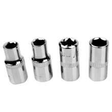 Metric 1/4 hexagon chrome vanadium steel short sleeve socket 4-14mm multi-specification car repair ratchet wrench socket head
