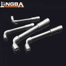 Perforated external hexagon wrench auto repair tool milling manual pipe elbow manual L-shaped socket wrench
