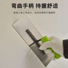 Ye Laosan Building tile craftsman made tools iron trowel wooden handle trowel. Mud board. Plastering board. Flat bottom scraper