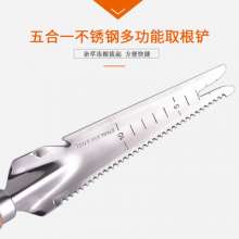 Lijin Chunmu stainless steel lawn mower with wooden handle. sickle. Gardening tools for removing weeds in road cracks
