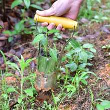 Stainless steel seedling transplanter. Flower pot transplanter. Plastic handle wooden handle flower mover. garden garden hole punch transplanter