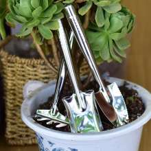 Lijin stainless steel gardening three-piece set. Mini set of three. Succulent planting shovel. rake garden tool