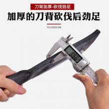 Lijin spring steel forged farm hatchet. Chopping knife. Contempt bamboo knife. Outdoor machete running bull double hook