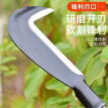 Thirty-seven hatchback hatchets with long iron handles. sickle. grass knife. Long handle hook knife long hatchet. Outdoor knife water pipe welding