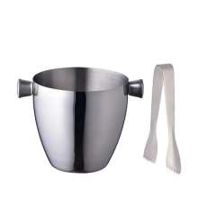 Stainless Steel Ice Bucket. KTV Champagne Bucket for Wine Bar. Round Ice Bucket