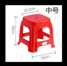 Plastic stool. Wholesale household thickened stackable dining table and chairs. Simple living room bench