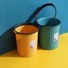 Household pressure ring trash can. Creative toilet paper basket kitchen living room. No lid trash can