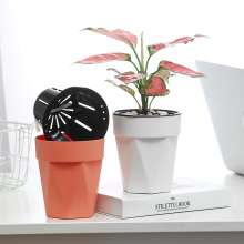 Meixuan lazy plastic flower pot. Automatic water absorption diamond-shaped Phalaenopsis small pot.