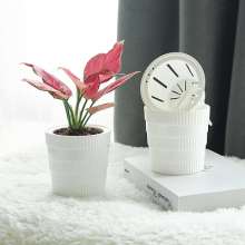 Meixuan Plastic Industry Self-absorbent resin succulent flower pot. Thickened lazy creative Nordic flower pot. Potted plant