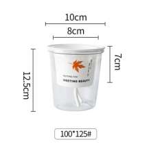 Meixuan transparent lazy flowerpot. Self-absorbing water flowerpot. Potted plant. Visual water level plastic flowerpot small potted green plant