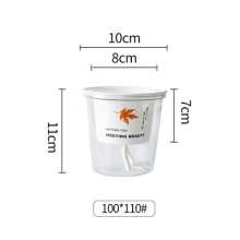 Meixuan transparent lazy flowerpot. Self-absorbing water flowerpot. Potted plant. Visual water level plastic flowerpot small potted green plant