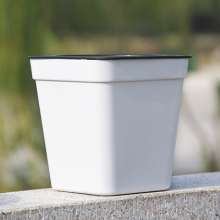 Meixuan Plastic Industry. Lazy flower pot. Factory supply square full transparent creative automatic water-absorbing plastic pot. Flower pot pot