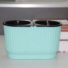 Meixuan Plastic Industry Combined lazy water storage flowerpot. Self-absorbing small potted plant. Green dill resin plastic flowerpot