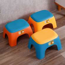 Plastic small stool bench. Living room stool. Creative thickening toilet non-slip stool for household children's dining chair