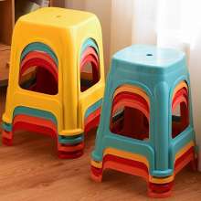 Plastic stool thickened household simple modern dining table and chair. Adult strong stool. Stool