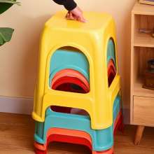 Plastic stool thickened household simple modern dining table and chair. Adult strong stool. Stool