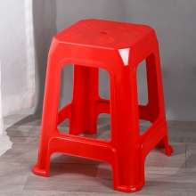 Household thickened plastic stool. Nordic living room high bench simple square stool. Chair. Adult dining table cooked plastic chair