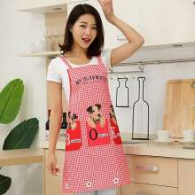 Thickened twill peach skin velvet Korean anti-fouling apron. Apron. Double pocket straps sleeveless kitchen and home apron