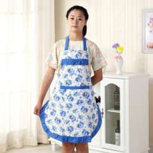 Rose apron. Apron. Korean AB version colorblock lace sleeveless apron anti-fouling simple work clothes