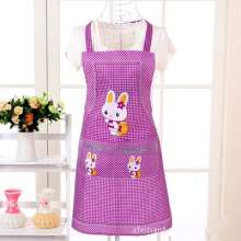 Brushed cloth apron. Advertising gift printing cute cartoon rabbit double-pocket halter apron. Apron