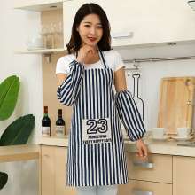 Korean version of simple cotton and linen apron + sleeve set factory wholesale custom wholesale can print logo . apron