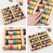 New recommended color wooden foot acupoint wheel rubbing massage pad high-grade thickened six rows. Foot massager