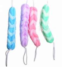 Large two-color bath strip 80g comfortable and soft multi-bubble rubbing back rubbing bath brush. Bath strip
