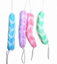 Large two-color bath strip 80g comfortable and soft multi-bubble rubbing back rubbing bath brush. Bath strip