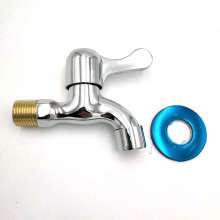 4 points copper tooth faucet home decoration bathroom copper tooth water nozzle electroplating copper washing machine mop pool faucet into the wall thickened single handle faucet