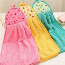 Coral fleece towel ... hanging towel. Kitchen and bathroom. Kitchen towel
