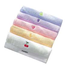 Jie Liya children's towel pure cotton soft absorbent plain color towel. Cotton children's towel can be embroidered towel