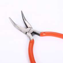Yasaiqi industrial-grade multifunctional curved nose pliers. 5-inch mini manual wire stripping pliers. High hardness carbon steel manual pliers AK-8296