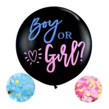 36 inch black gender reveal balloon boy or girl baby party arrangement balloon .big balloon