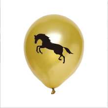 Horse Cowboy Themed Balloons Birthday Party Arrangement Supplies Decoration Set Golden Brown Gray Latex Balloons .Balloons