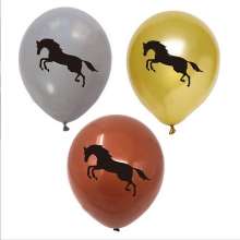 Horse Cowboy Themed Balloons Birthday Party Arrangement Supplies Decoration Set Golden Brown Gray Latex Balloons .Balloons
