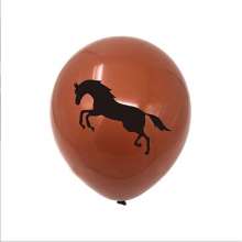 Horse Cowboy Themed Balloons Birthday Party Arrangement Supplies Decoration Set Golden Brown Gray Latex Balloons .Balloons