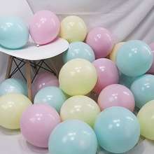 2.2g Macaron Color Balloon. 10 Inch Thickened Double Layer Balloon Printing Birthday Arrangement Set. Balloon. Wedding Dress Up